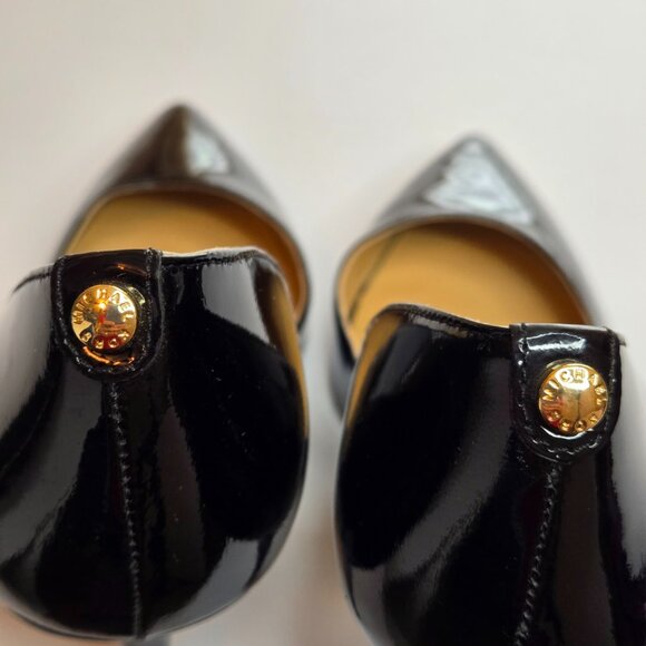 Michael Kors Black Patent Leather Nathalie Flex 4" Pump Pointy Toe Shoe Sz 8.5 - Picture 10 of 12